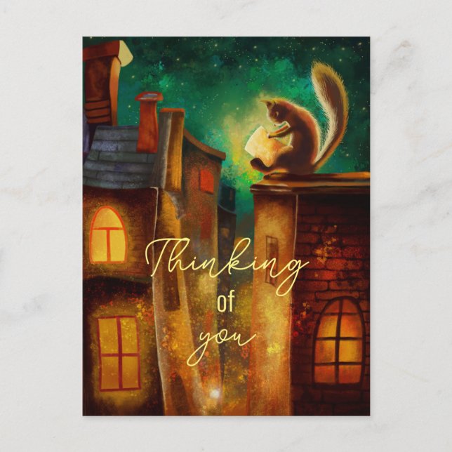 Cartão Postal Leitura noturna de conto de fadas personalizável (Frente)