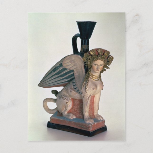 Cartão Postal Lekythos sob a forma de esfinge (Frente)