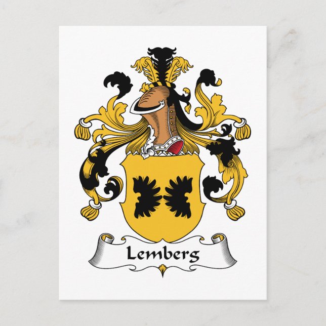 Cartão Postal Lemberg Family Crest (Frente)