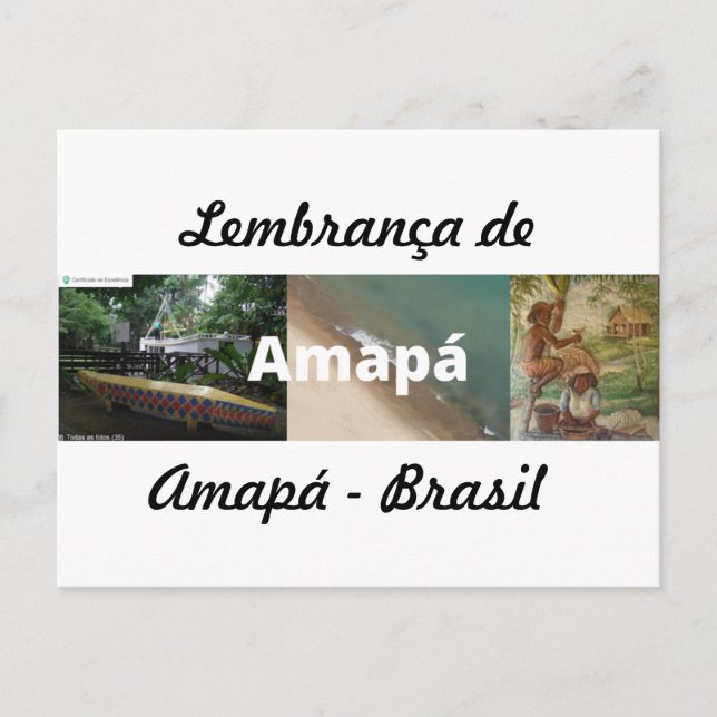 Cartão postal lembrança de Amapá (Frente)
