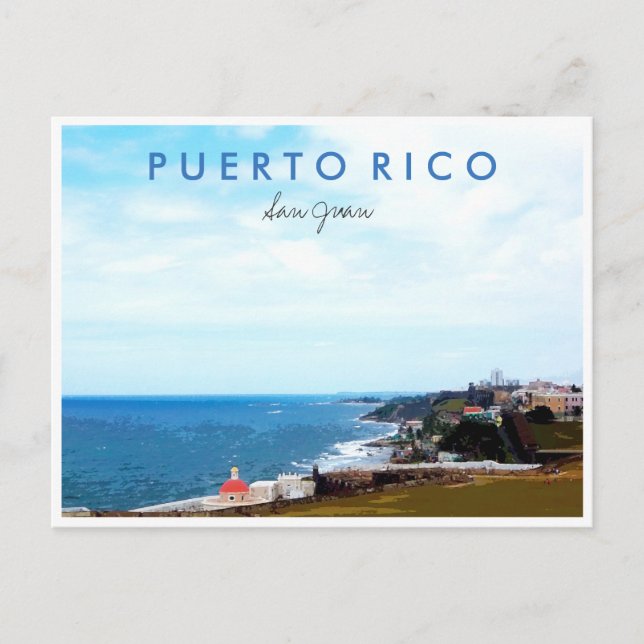 Cartão Postal Lembrança de foto de viagem de San Juan Porto Rico (Frente)