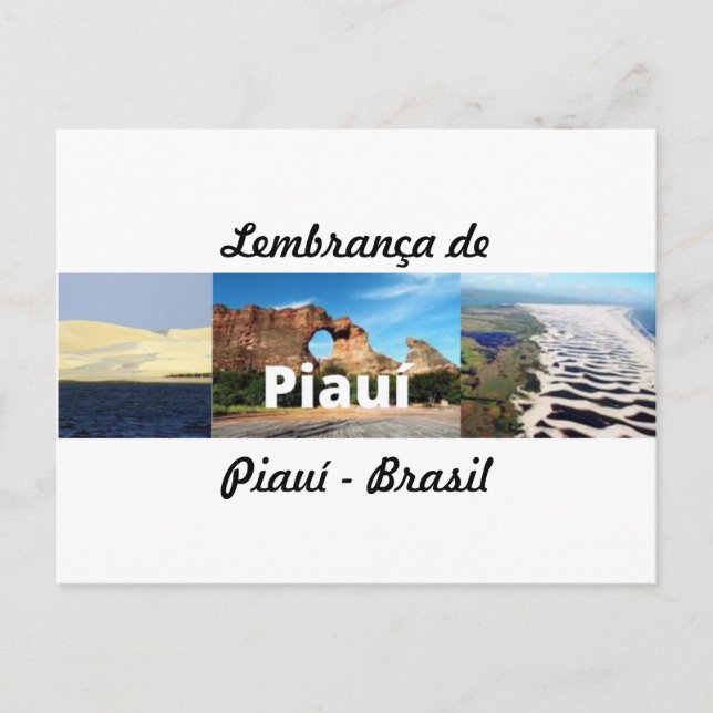 Cartão postal lembrança de Piauí (Frente)