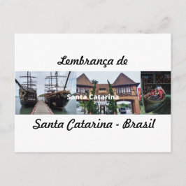 Cartão postal lembrança de Santa Catarina Brasil