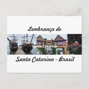 Cartão postal lembrança de Santa Catarina Brasil