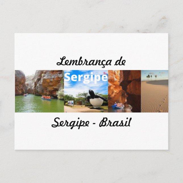 Cartão postal lembrança de Sergipe - Brasil (Frente)