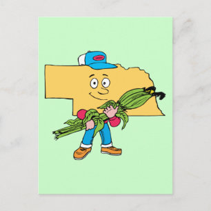 Cartão Postal Lembrança de Viagem Antiga de Milho NE Nebraska