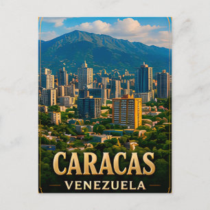 Cartão Postal Lembrança de Viagem Caracas Venezuela Montanha Sil
