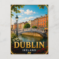 📍 Lembrança de Viagem de Dublin Irlanda Para Viag