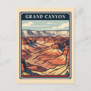 Cartão Postal Lembrança do Parque Nacional Grand Canyon Retro