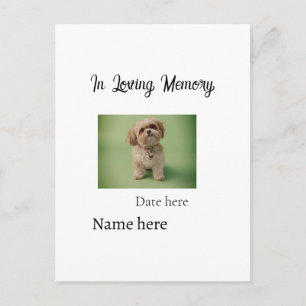 Cartão Postal Lembrança memorial em memória carinhosa adicionar