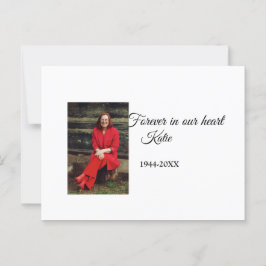 Cartão Postal lembrança memorial simples Adicione sua foto texto