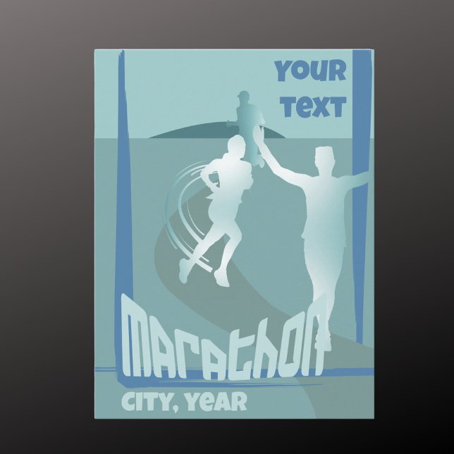 Cartão Postal Lembranças de cumprimentos de corrida de maratona  (Criador carregado)