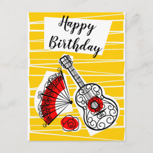 Cartão Postal Lembranças espanholas Aniversário vertical