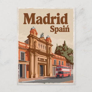Cartão Postal Lembranças, presentes da vista do céu de Madrid Vi