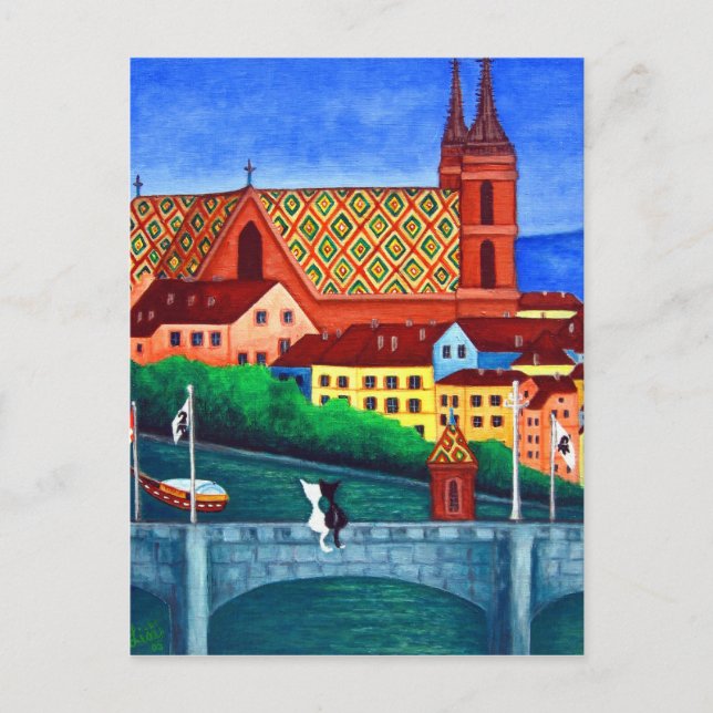 Cartão Postal Lembrando da Basileia, Suiça View Postar Card (Frente)