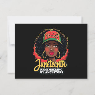 Cartão Postal Lembrando Meus Ancestrais Juntetizando Mês Negro