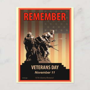 Cartão Postal Lembrar o Dia dos Veteranos