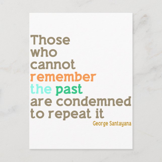 Cartão Postal Lembre-se do passado (Frente)