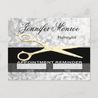 Cartão Postal Lembrete de Compromisso Hairstylist