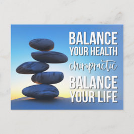 Cartão Postal Lembrete de Quiropraxia para Equilibrar sua Saúde 