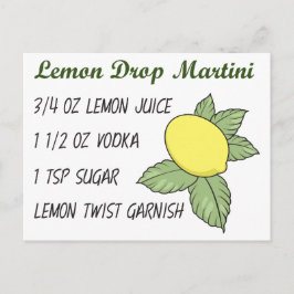 Cartão Postal Lemon Drop Martini