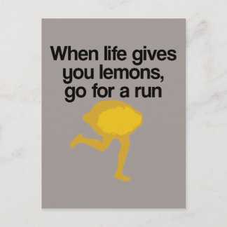 Cartão Postal Lemons Go Run