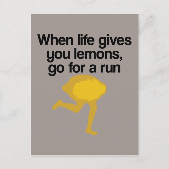 Cartão Postal Lemons Go Run (Frente)