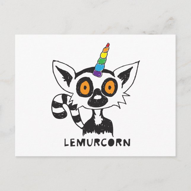 Cartão Postal LemurCorn (Frente)