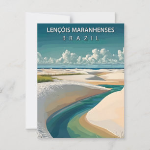 Cartão Postal Lençóis Maranhenses Brasil Dunas & Lagoas
