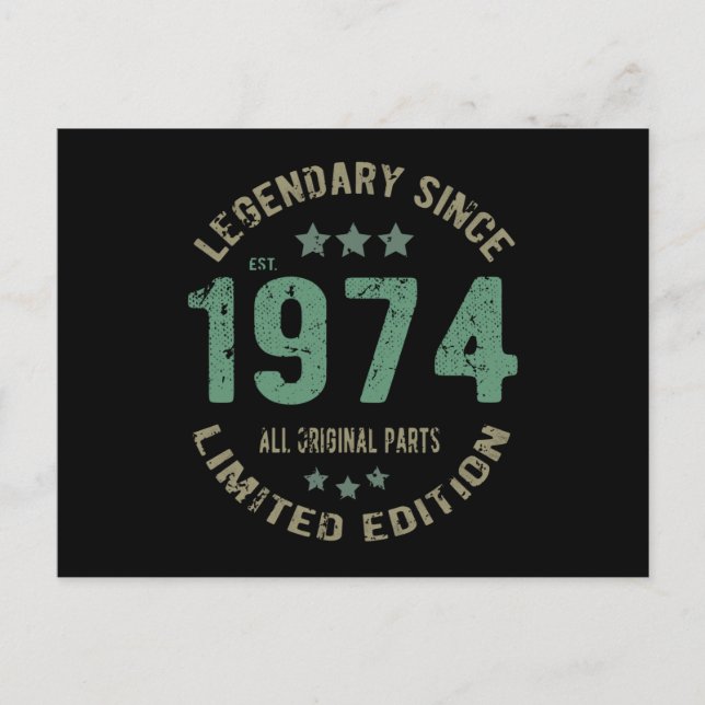 Cartão Postal Lenda de 47 Anos de Idade Aniversário de 47 anos (Frente)