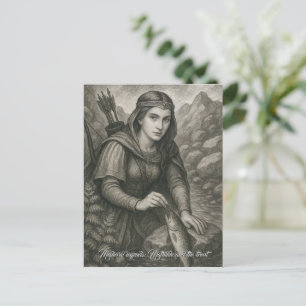 Cartão Postal Lenda de Mathilde e da Truta de Orval, Bélgica