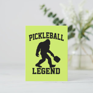 Cartão Postal Lenda do Pickleball Bigfoot Engraçado