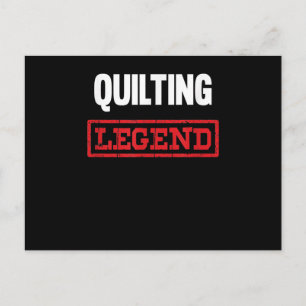 Cartão Postal Lenda do Quilting Presentes Engraçados para Aman
