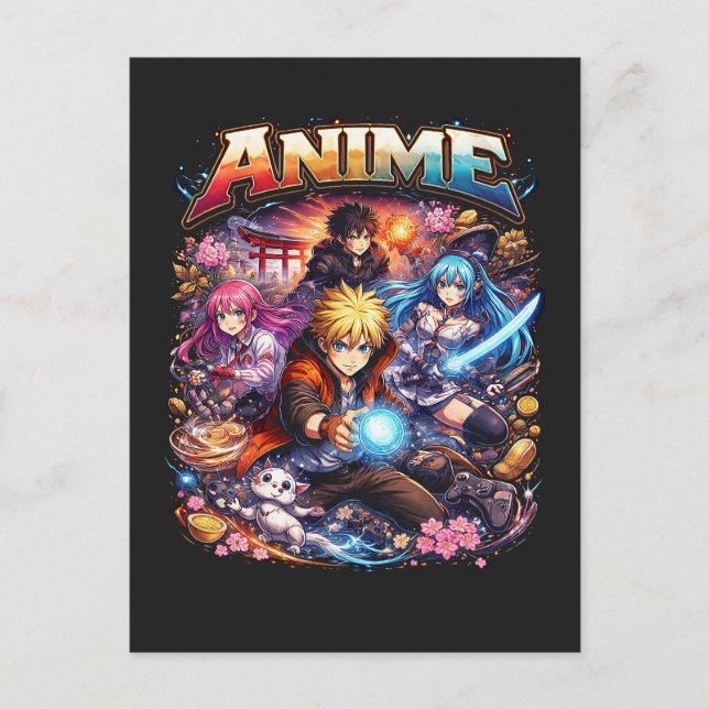Cartão Postal Lendas do Anime (Frente)