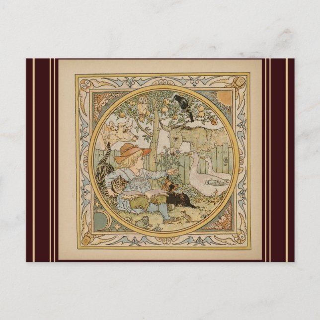 Cartão Postal Lendo diversão (Frente)