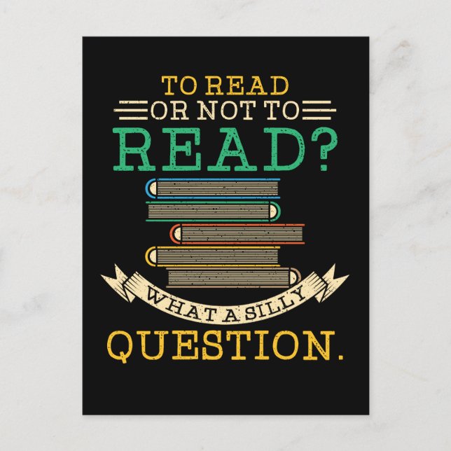 Cartão Postal Lendo professor - para ler ou não ler (Frente)