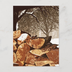 Cartão Postal Lenha