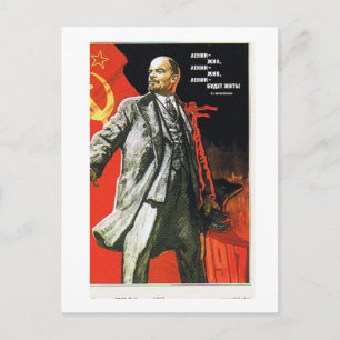 Cartão Postal lenim pai da união soviética