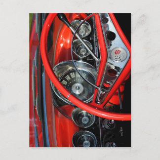 Cartão Postal Lenkrad vom Oldtimer