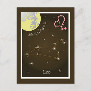 Cartão Postal Leo de 23 a 22 de agosto Postkarte