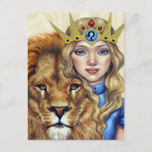 Cartão Postal Leo Girl