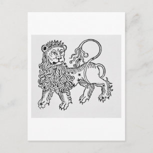 Cartão Postal Leo (o Leão) uma ilustração do Poeticon