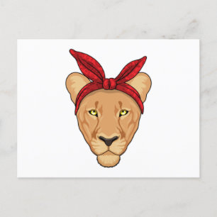Cartão Postal Leoa com Bandana