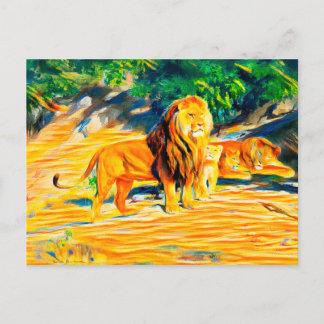 Cartão Postal Leões