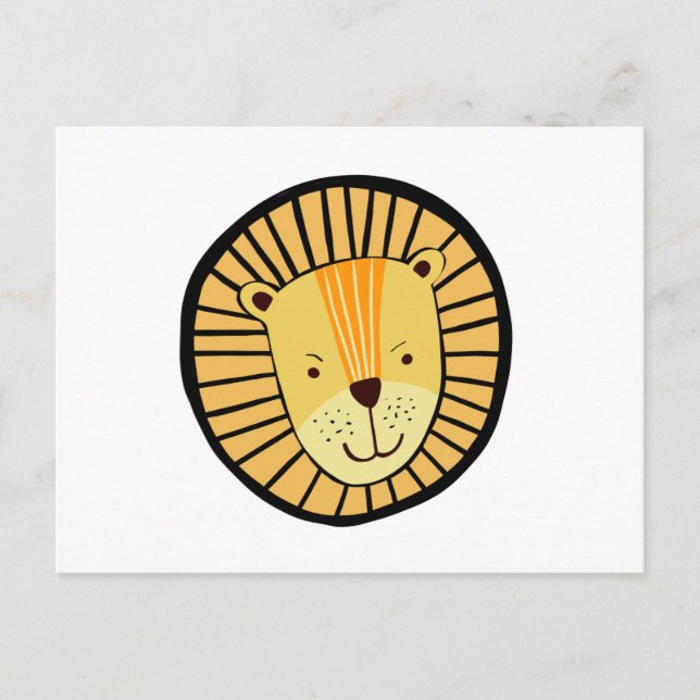 Cartão Postal Leões da Selva Crianças Fofas (Frente)