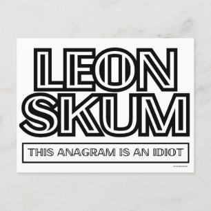Cartão Postal Leon Skum Este Anagram É Um Idiota