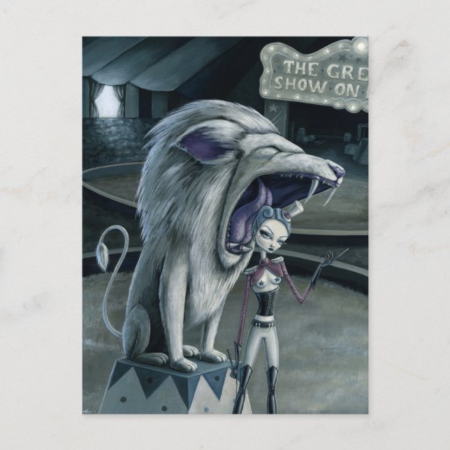 Cartão Postal Leona, o Leão Tamer (Frente)