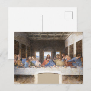 Cartão Postal Leonardo da Vinci A Última Ceia Arte Fina