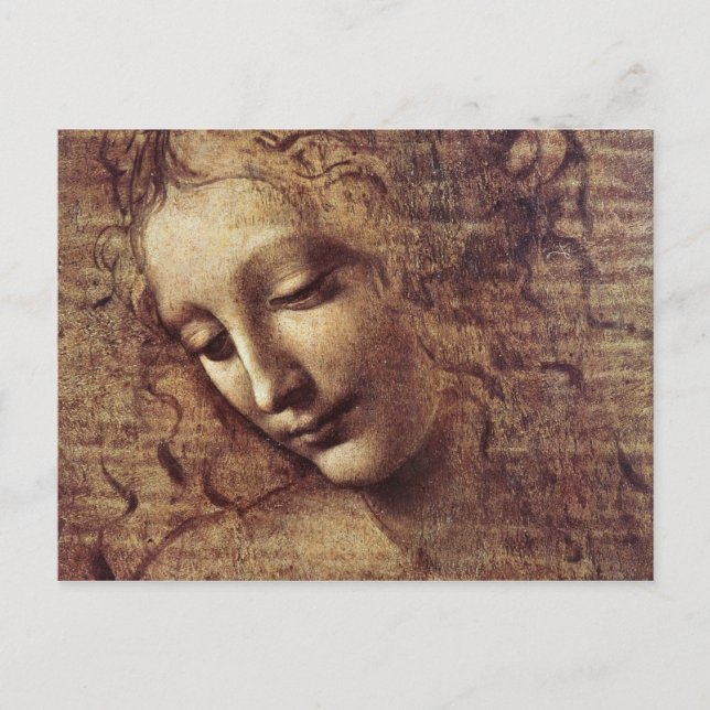 Cartão Postal Leonardo Da Vinci - Cabeça de uma Jovem Mulher (Frente)