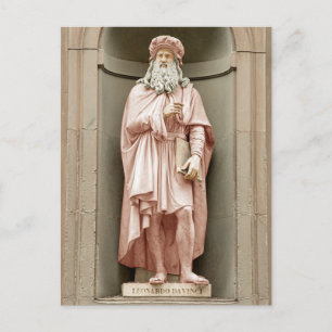Cartão Postal Leonardo da Vinci colorizou miras de rosa de vesti